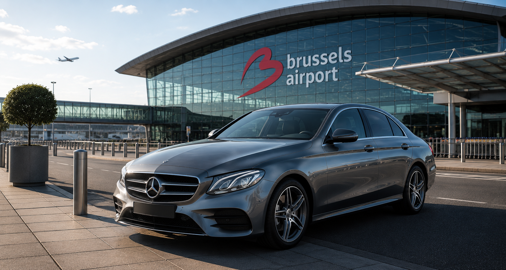 Luxe Mercedes taxi van Witty Transport voor premium vervoer in België